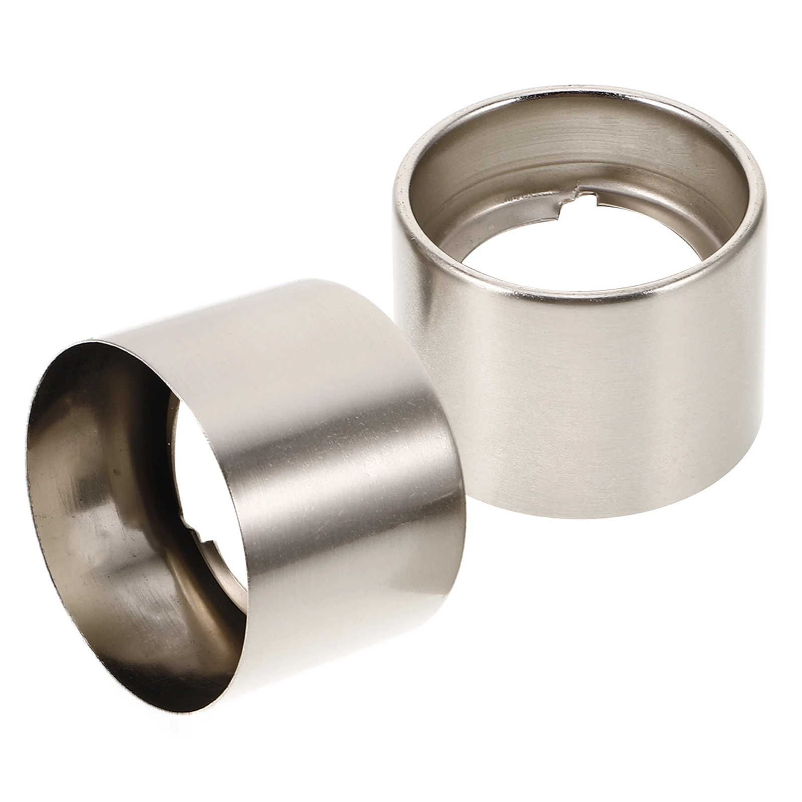 

2pcs Metal Lamp Shade Collar For Ceramic Sockets Medium Base Lock E26 E27 1-1/2 Inch Thread Nickel Finish Socket Replacement