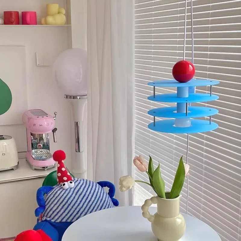 Korean-style Bedside Lamp for Cute Kid's Room Creative Pendant Light for Entryway and Bar Acrylic Nursery Home Decor Lighting
