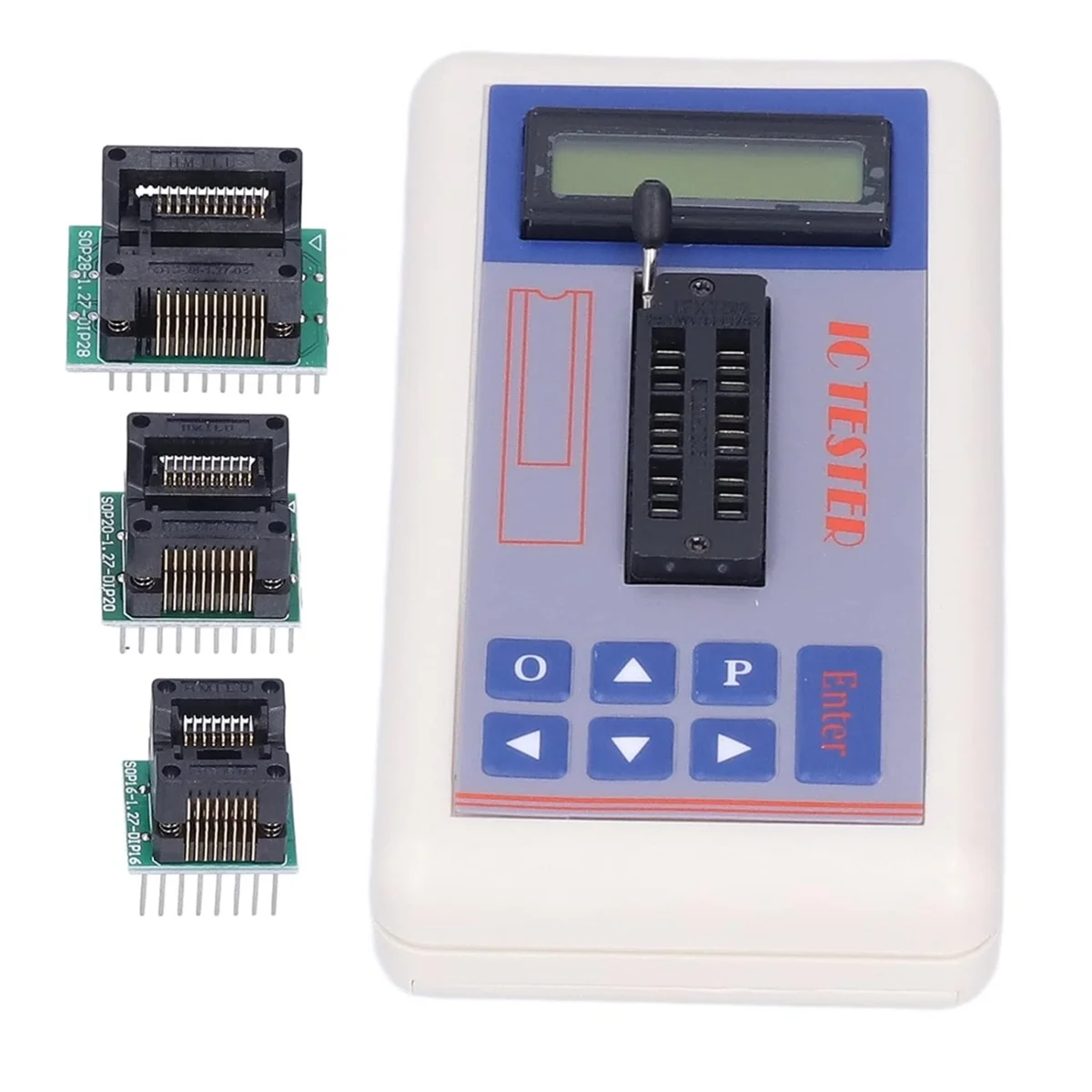 Integrated Circuit Tester, IC Transistor Capacitor Tester, Diode Checker Detector, with 5V 3.3V AUTO Mode,AT98C