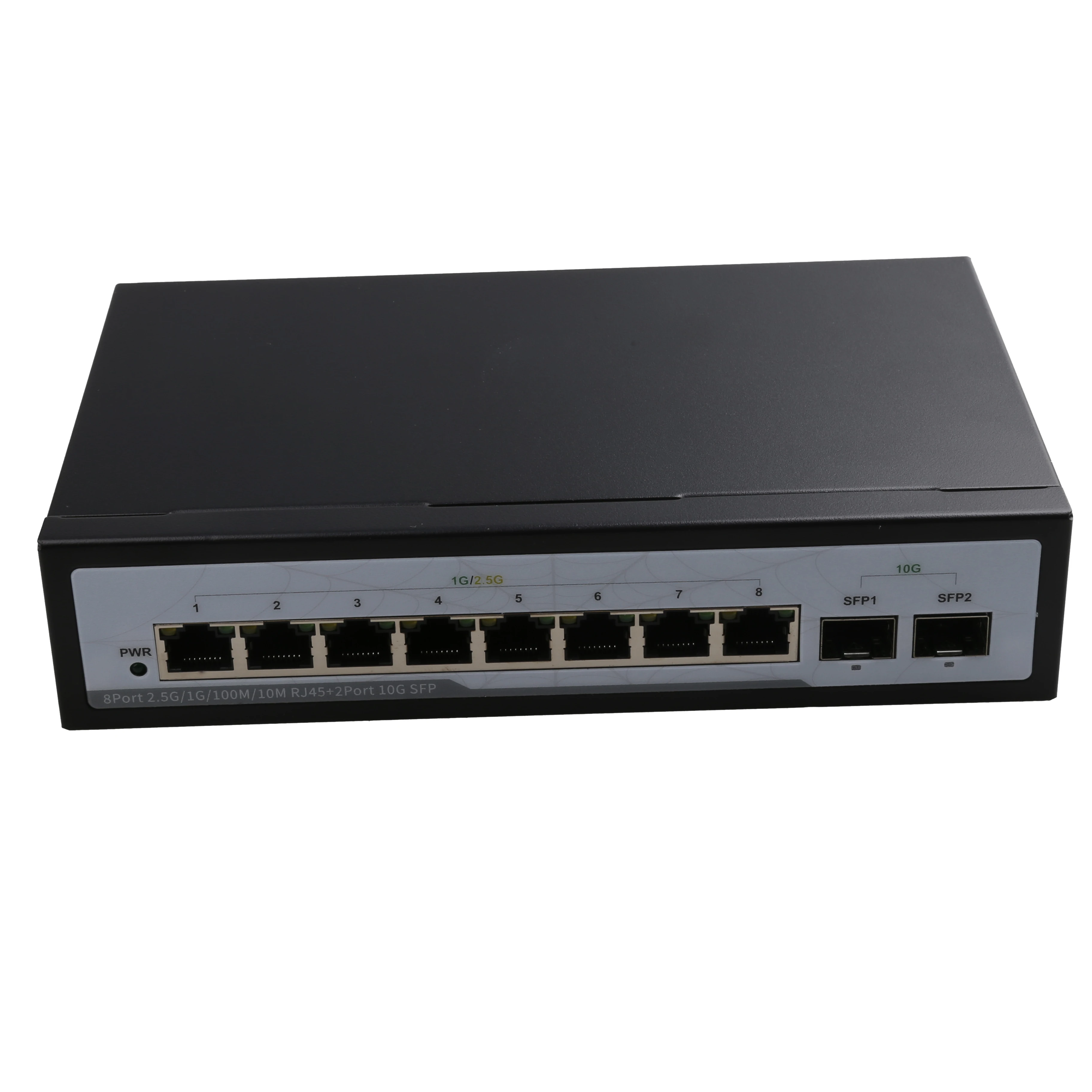 

8 портов 10/100/1000/2,5G+2 порта 10 Гбит/с SFP Неуправляемый коммутатор Ethernet Поддержка IGMP