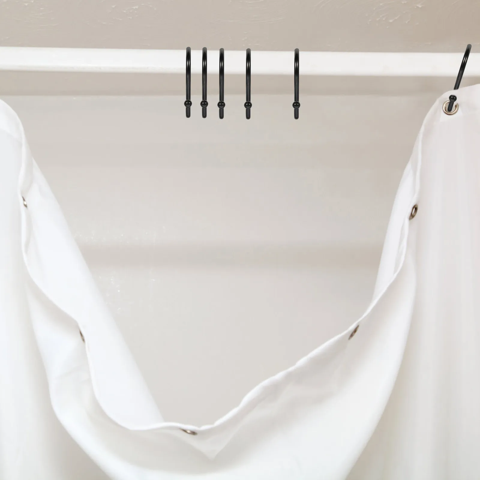 

Набор из 12 S-образных крючков для штор из цинкового сплава, сверхпрочные держатели для душевых штанг, плавно скользящие декоративные кольца для штор для ванной комнаты