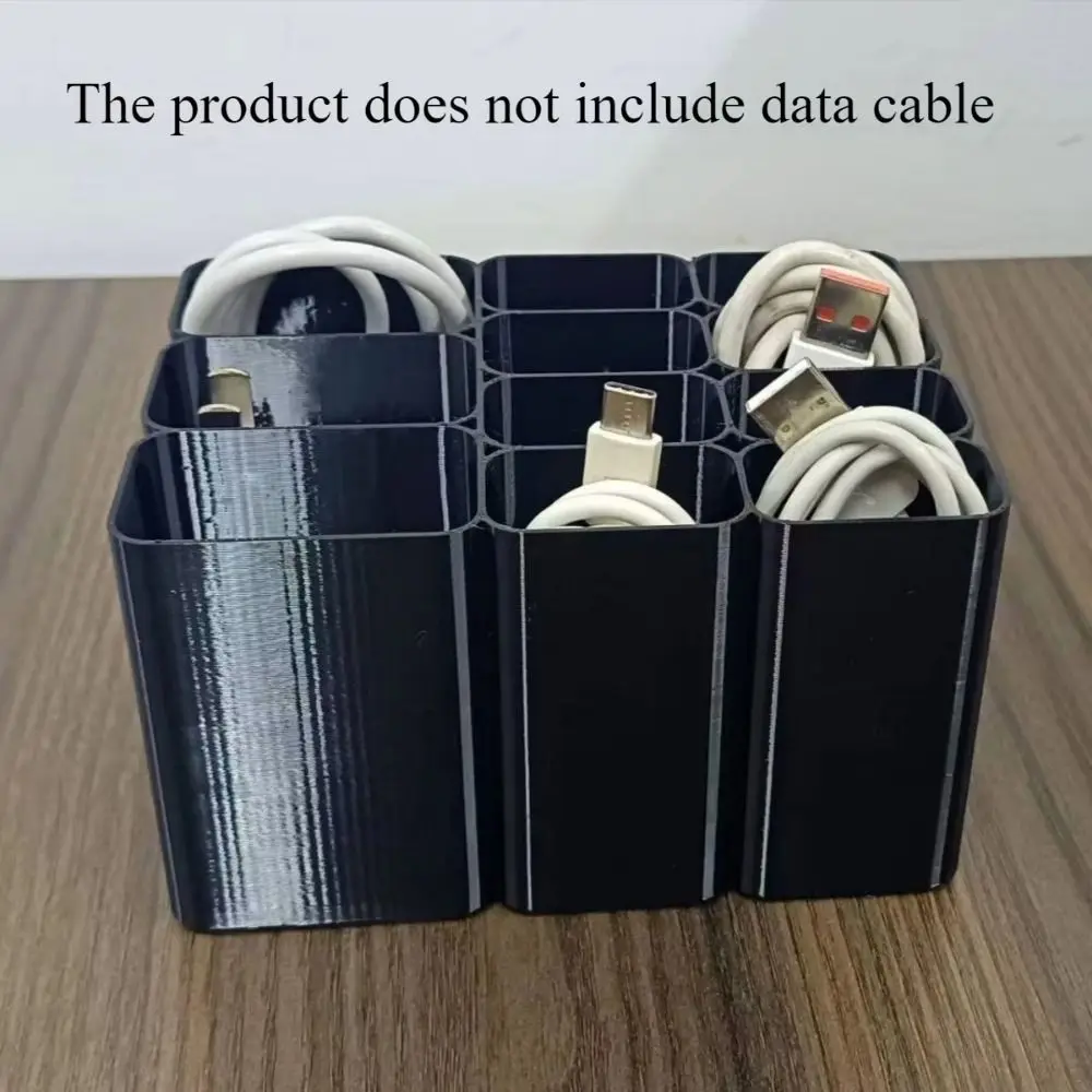 11/22 Grids USB Cord Storage Box Compartment Box Durable Cable Storage Box 3D Printed Reusable Cable Sorting Rack Travel Ready