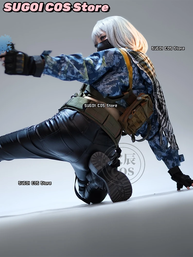 لعبة دلتا فورس ماي شياوين أزياء تنكرية تكتيكات القوات الخاصة إخضاع للجنسين الزي هاكر مخلب لعب الأدوار شعر مستعار الأحذية الدعاوى