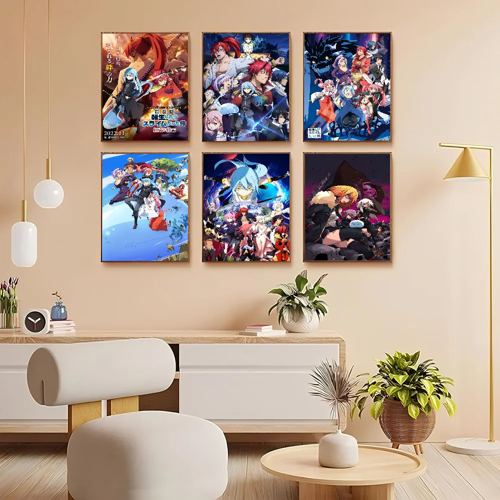 That Time I Got Reincarnated As A Slime Self-adhesive Art Poster Whitepaper Prints Posters Artwork Home Decor