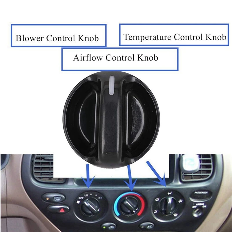 3X AC Climate Control Knob For 00-06 Toyota  55905-0C010 559050C010, Air Conditioner Heater Control Switch Knob