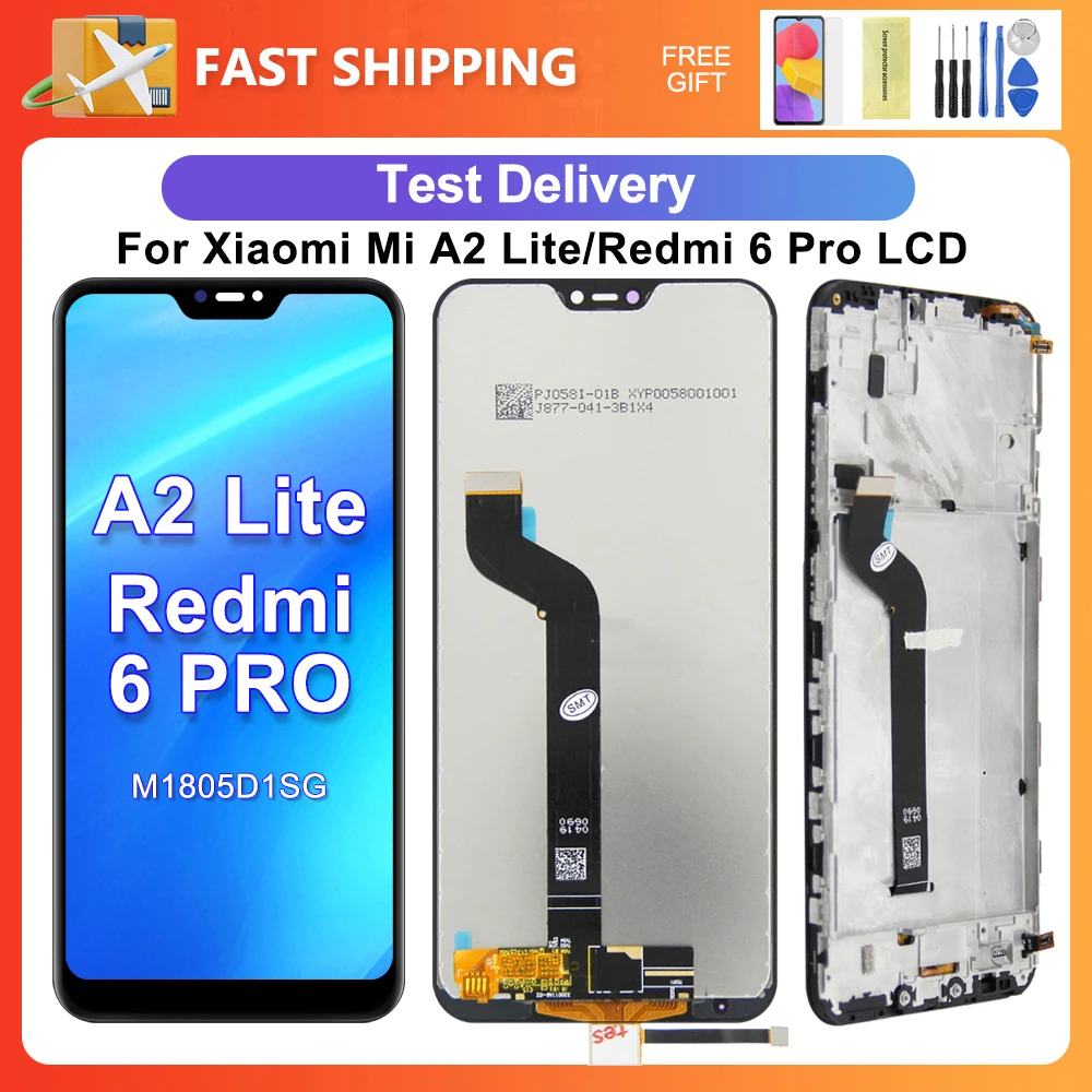 For Xiaomi Mi A2 Lite 5.84''For  Redmi 6 Pro M1805D1SG LCD Display Touch Screen Digitizer Assembly Replacement