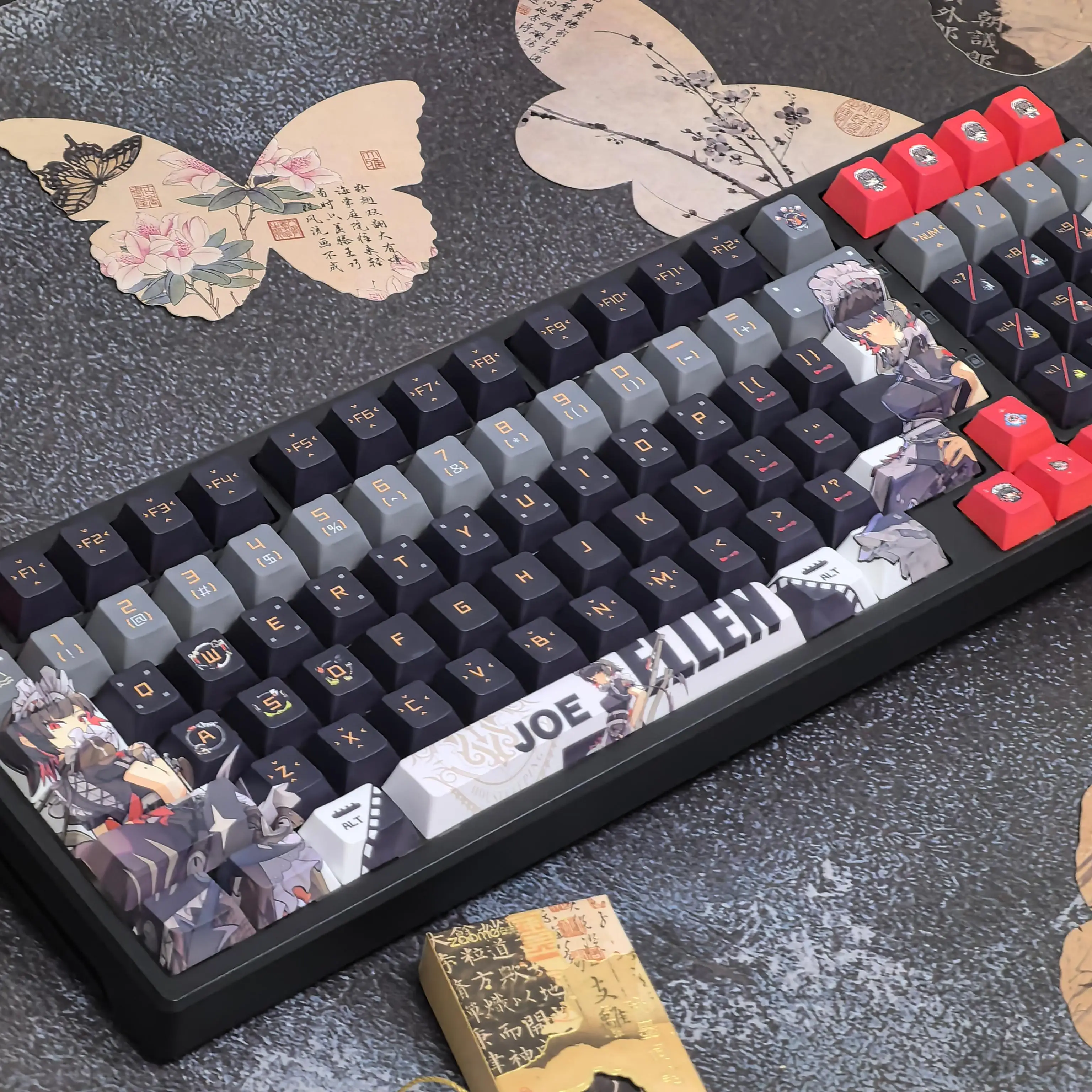 Ellen Joe Keycap Zenless Zone Zero Theme Cartoon Anime Gaming Keycaps Cherry Profile Sublimation PBT Mechanical Keyboard Caps