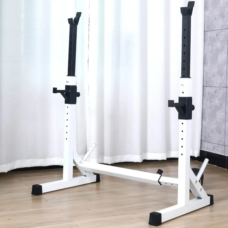 Adjustable Household Squat Rack with Lifting Bed Barbell Rack Dumbbell Stool‑for Strength Training Benches & Racks