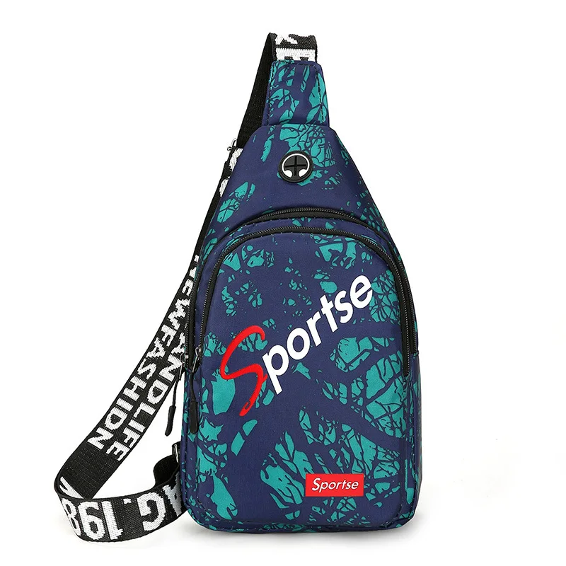 حقيبة الصدر للرجال كتف واحد كروسبودي عادية مائل الصليب أكسفورد القماش حقيبة ظهر مائلة الرياضة ركوب الصدر حقيبة مائلة