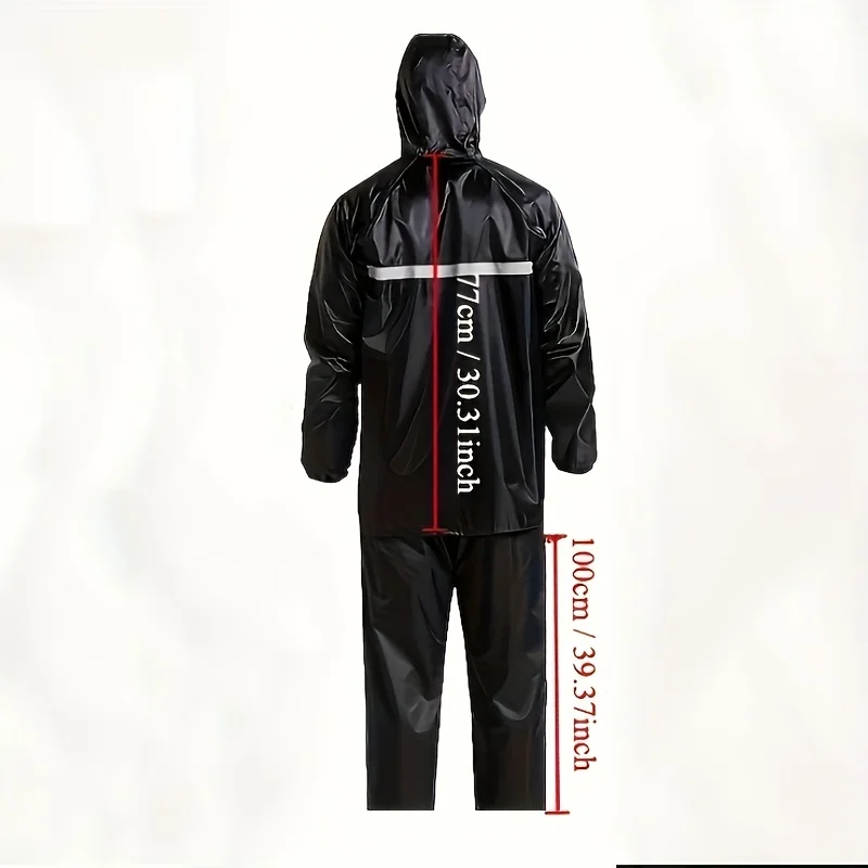 Split-type raincoat set, windproof, warm, thickened, reflective, suitable for electric bike riding and delivery work