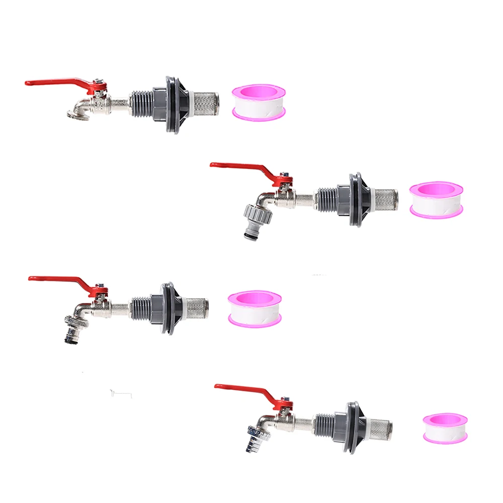 

1 комплект, смеситель из медного сплава с перебором, ПВХ, комплект для дождевой бочки, дренажный адаптер для аквариума, домашнего скота, садовый резервуар для воды