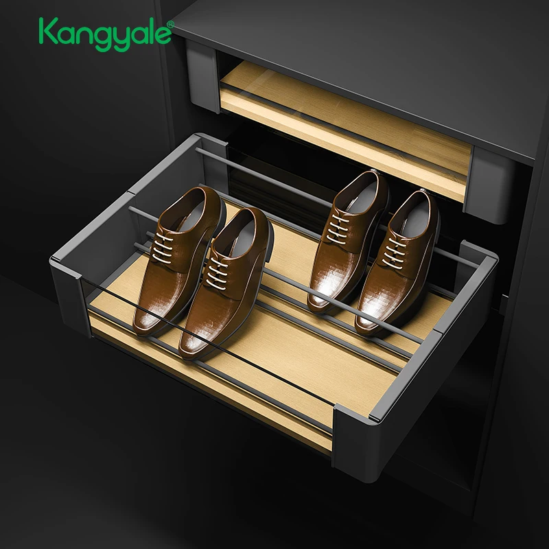 stll Wardrobe Shoe Cabinet Storage Basket Pull Out Shoe Boxes Sliding Shoe Rack