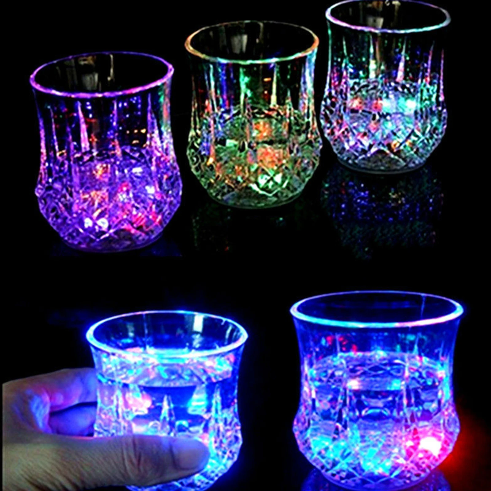 Automatic Glowing Cups Sensor Light Up Mug Wine Beer Whisky Shot Drink LED Automatic Glowing Cup Party Decorative Supplies New