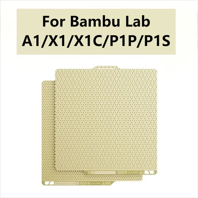 PEI Honeycomb Sheel for Bambu Lab A1 Printing PEI Cube 257x257mm Build Plate X1 X1C Carbone Bamboo P1P P1S 3D Printer Parts