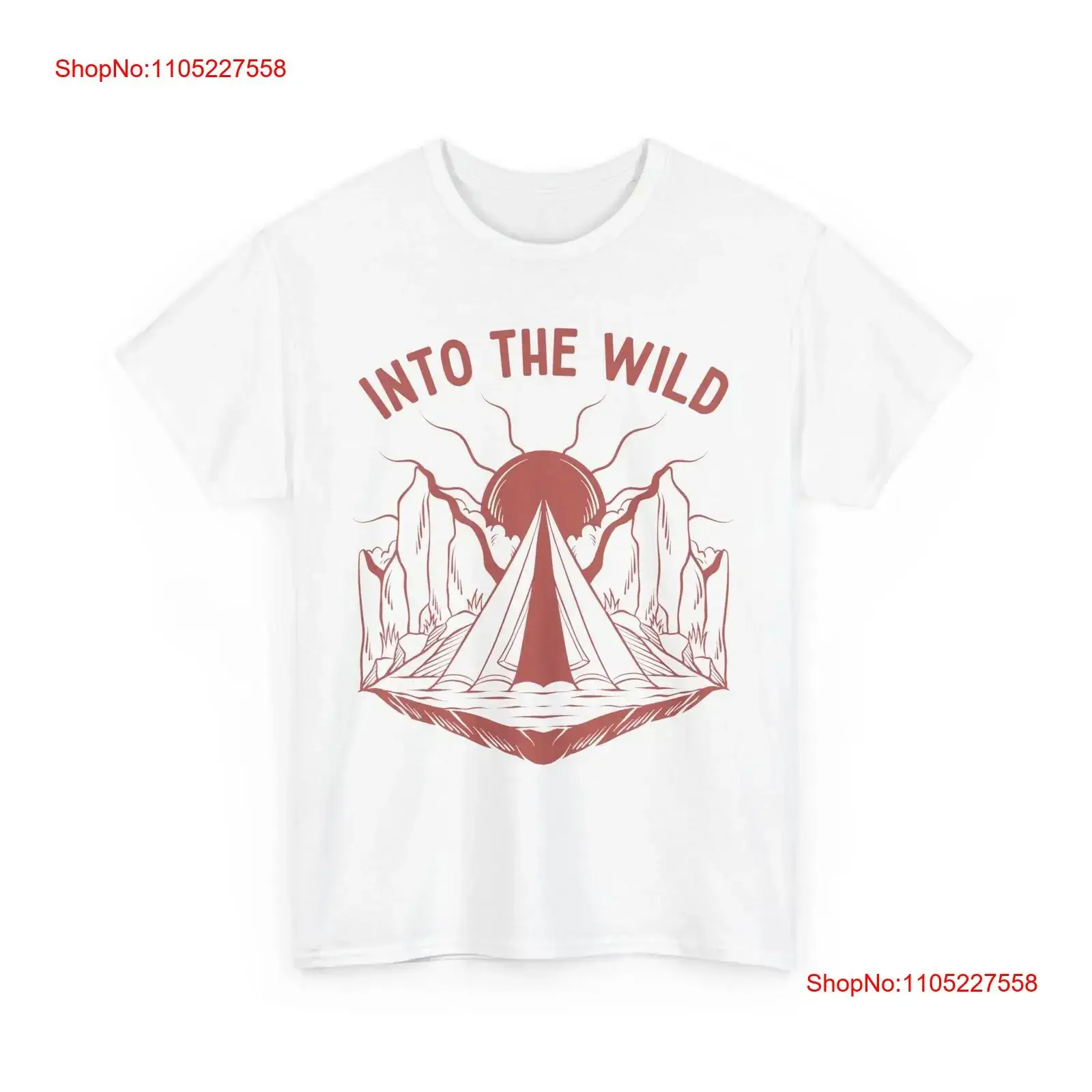 Into the Wild Camiseta Montaña Trekking Nature Adventure vintage Lavado Suave Moda Estirado Elegante Cómodo Transpirable