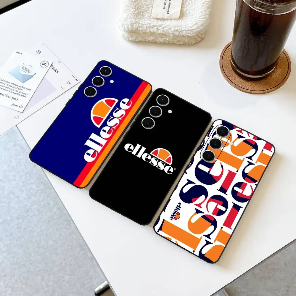 1PC Brand E-Ellesse Phone Case For Samsung S 24 Fe 25 Ultra Plus 20 Lite 21 30 22 23 24 22 Ultra 5G Fundas