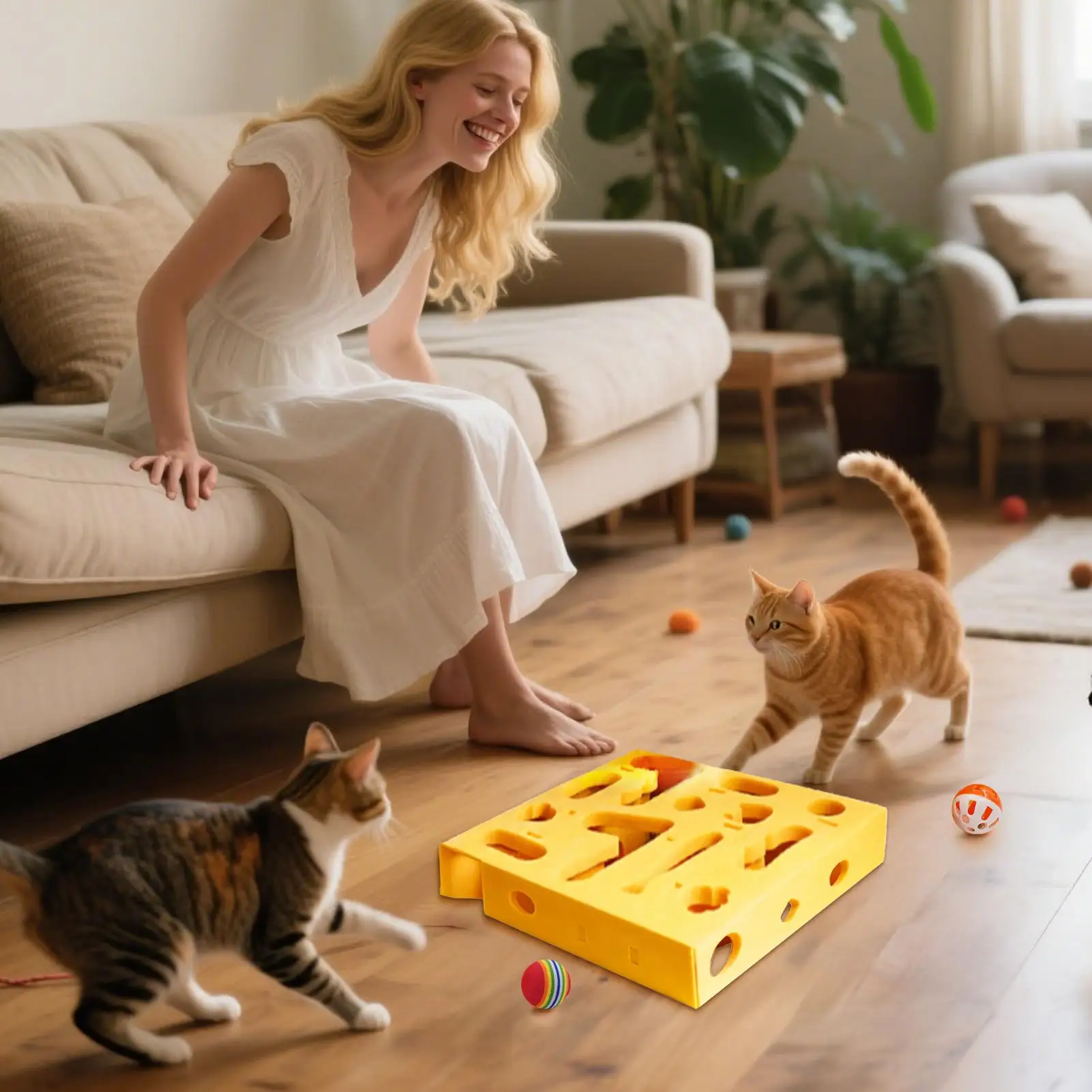 猫用パズルおもちゃ インタラクティブエンリッチメントおもちゃ パズルボックス 迷路感覚活動 行動訓練 プレイエリア 孤独時間用