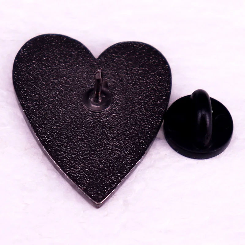 Surviving Purely Out of Spite Badge Dark Humor Sarcastic Enamel Pins Goth Black Heart Brooch Gift Jewelry Accessories