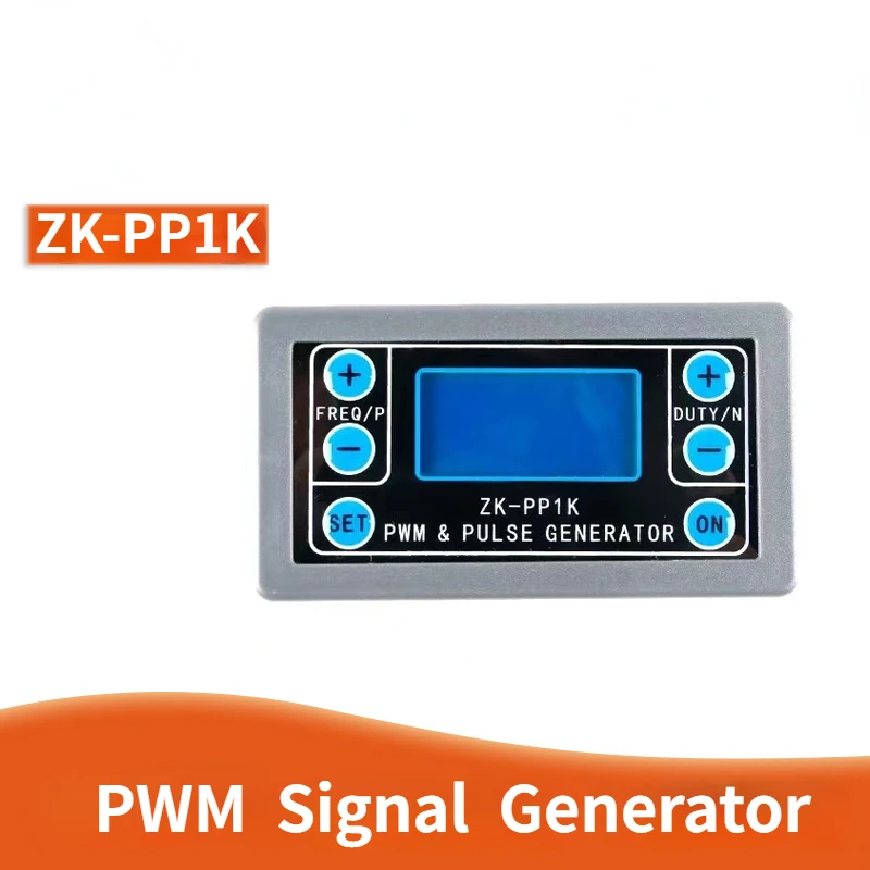 ZK-PP1K Dual Mode LCD PWM Signal Generator 1-Channel 1Hz-150KHz PWM Pulse Frequency Duty Cycle Adjustable Square Wave Generator