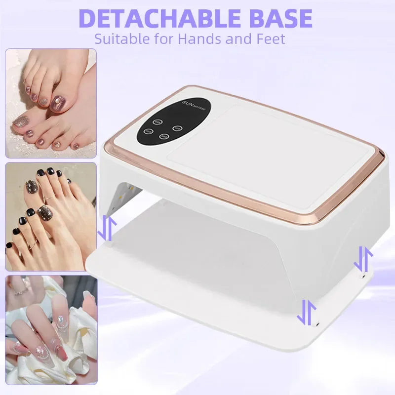 380W Professional Nail Dryer With Hand Pillow Large Space 90 LEDS Gel Polish Drying Machine With LED Display Manicure Tools