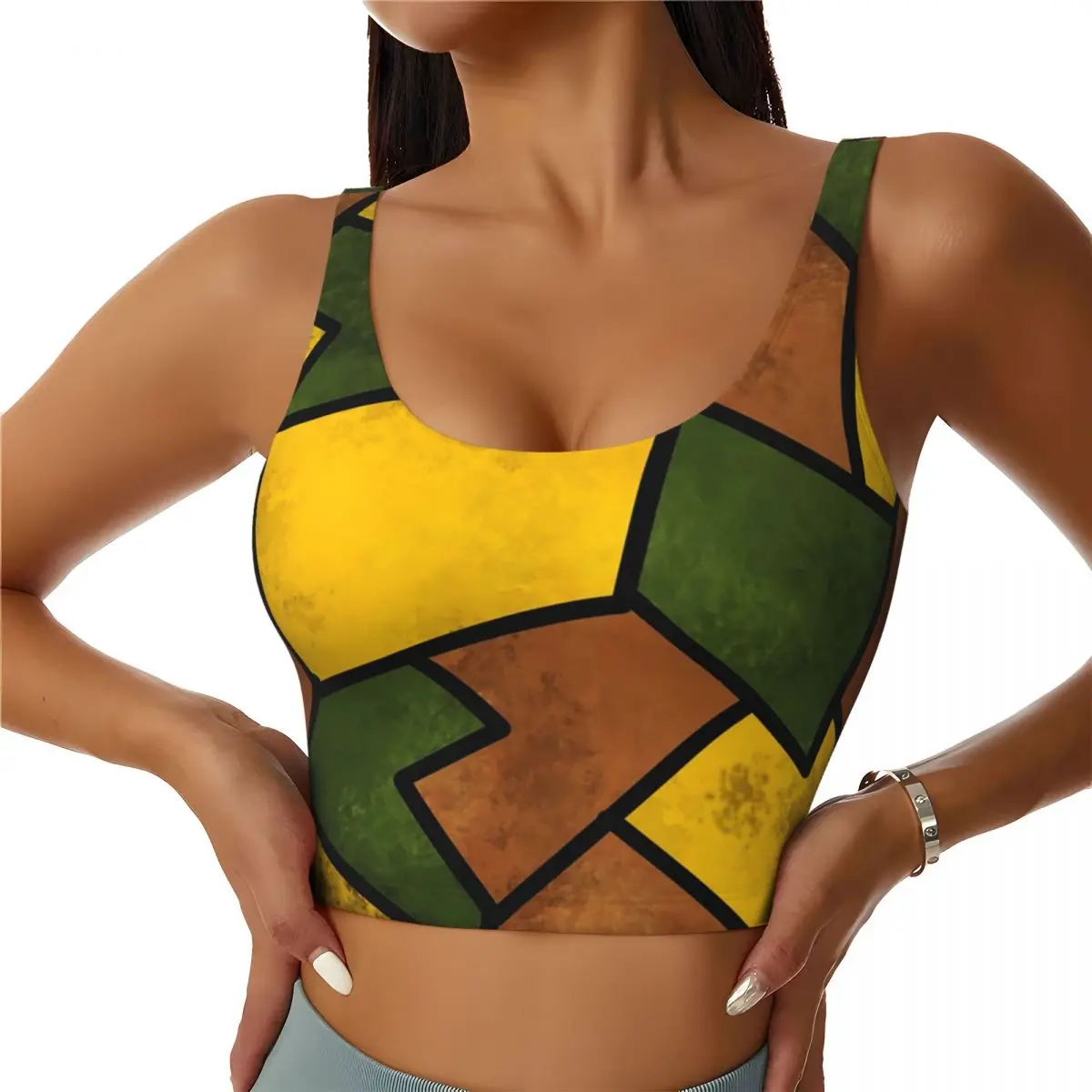 

Custom High Impact Ww 1 German Imperial Pattern Camouflag Sports Bra for Women Military Camo Gym Workout Yoga Crop Top