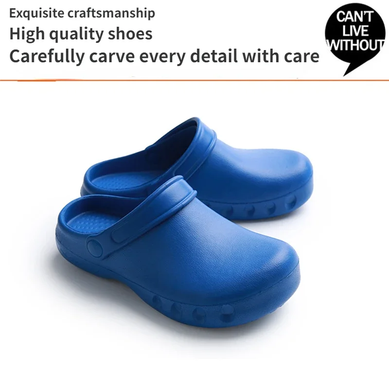 Blue Nursing Shoes for Medical Woman Work Clogs Surgical Shoes EVA Non-slip Hospital Operating Room Slipper Lab Doctor Nurse