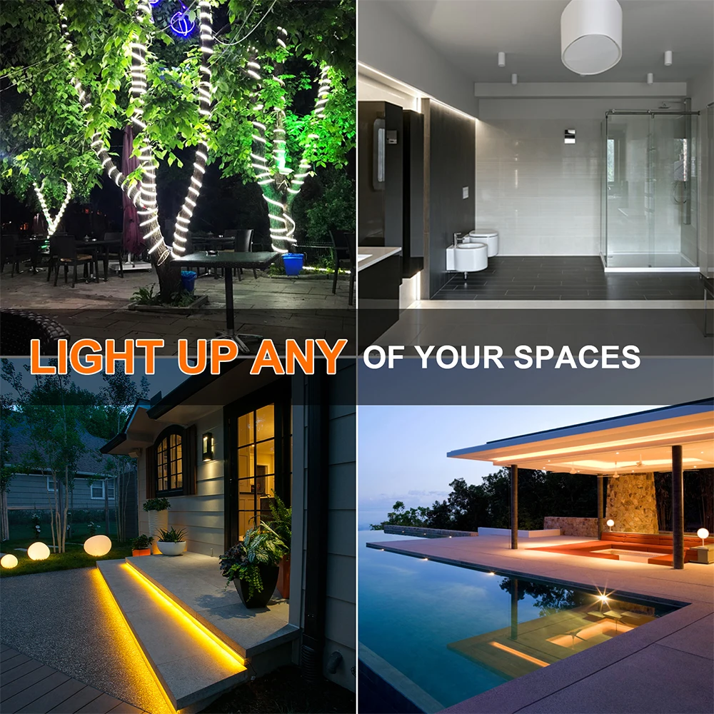 Waterproof LED Strip Light COB LED Strip Swimming Pool Bathroom IP68 Waterproof Led Strip Sauna Flexible Ribbon Lamp