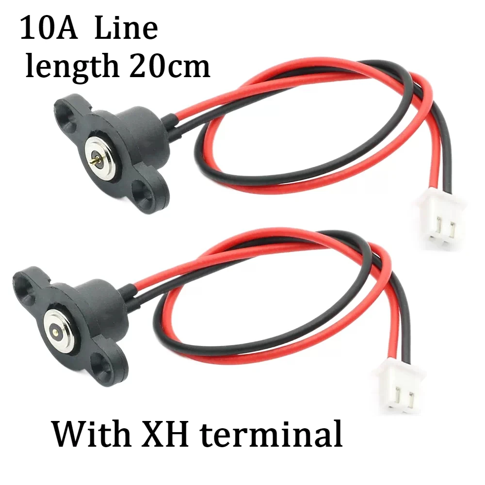 1PCS 10A 20CM Magnetic Connector Cable Male Female Mutual Attraction Screw Hole XH Terminal USB Power Cord Pogo Pin Contact