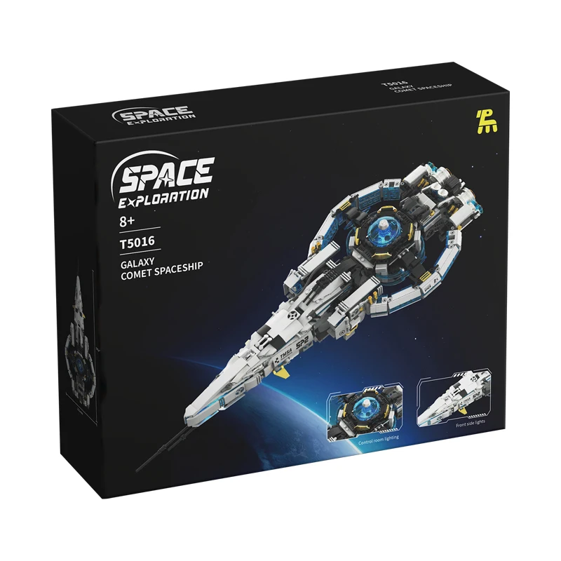 IN STOCK T5016 MOC Technical Space Exploration Galaxy Comet Spacecraft Building Blocks Bricks Model Toys for Boys Christmas Gift