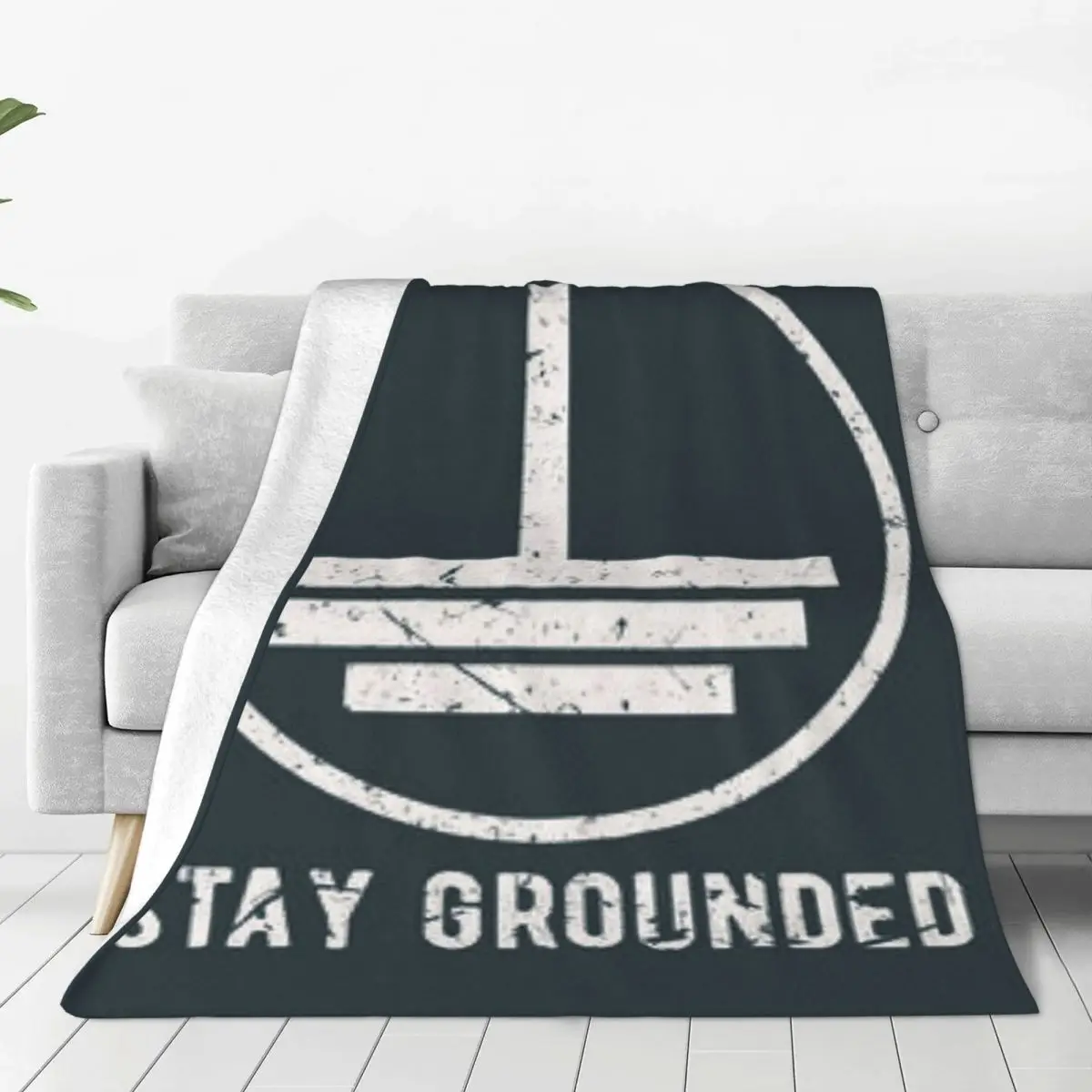 Stay Grounded Electrician Blanket Fleece Breathable Sofa Throw Blankets For Couch Bedding Office Throws Bedspread Quilt