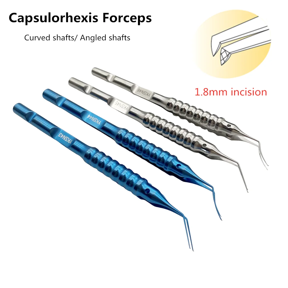 Pince à capsulorhexis 1.8mm, pince d'incision, Instrument de chirurgie ophtalmique, titane et acier inoxydable, 1 pièce