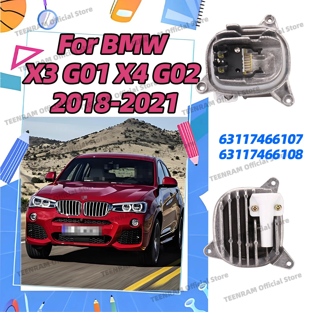 

1xLED DRL Angel Eye Light Source Module Daytime Running Lamp 63117466107 63117466108 For BMW X3 X3M F97 G01 X4 X4M G02 2018-2021