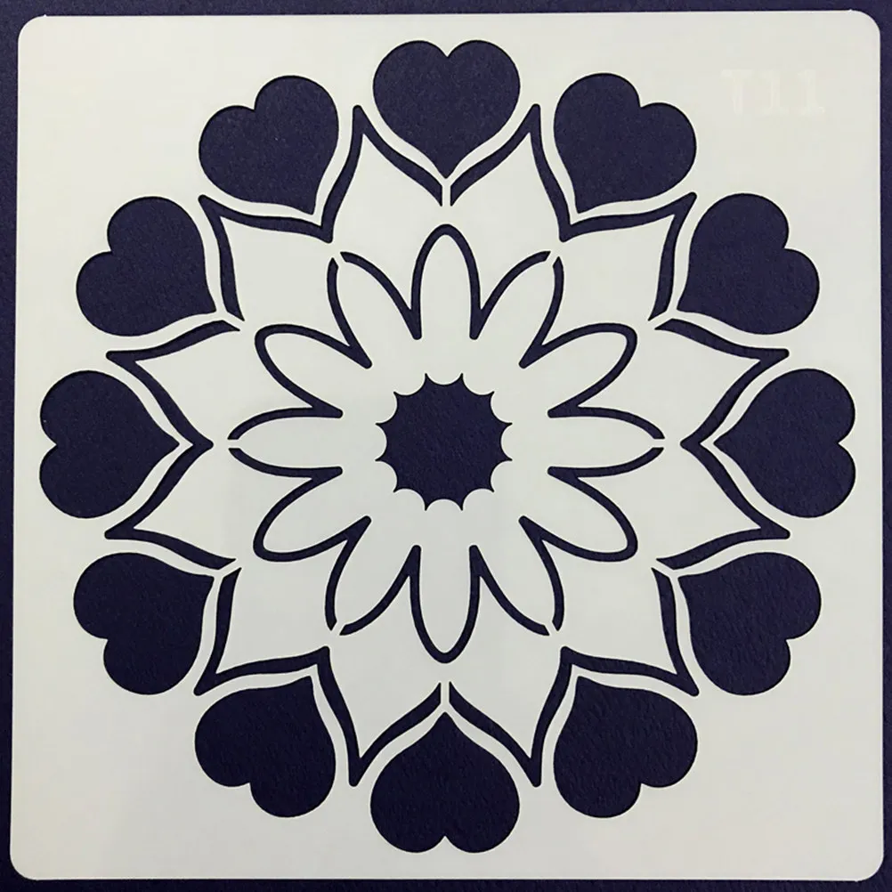 

44 Pcs Drawing Stencil Mandala Stencils DIY Crafts Supplies Painting Tool White