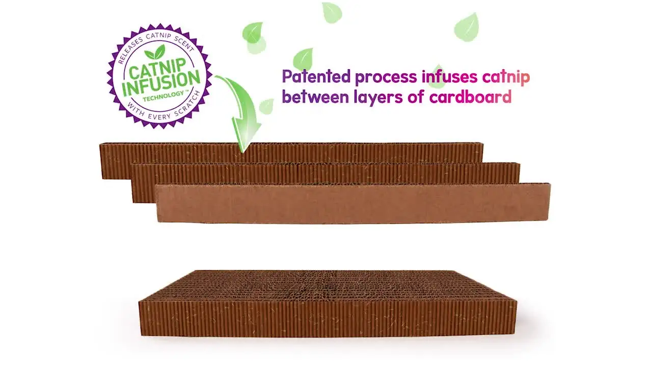 

Superscratcher+ Stacker Catnip-Infused Cardboard Corrugate Cat Scratcher Lounger