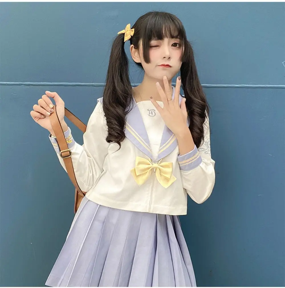 Traje Jk básico de mar para mujer, conjunto de uniforme escolar japonés, Falda plisada de marinero, disfraces de Anime Fuku de verano, recién