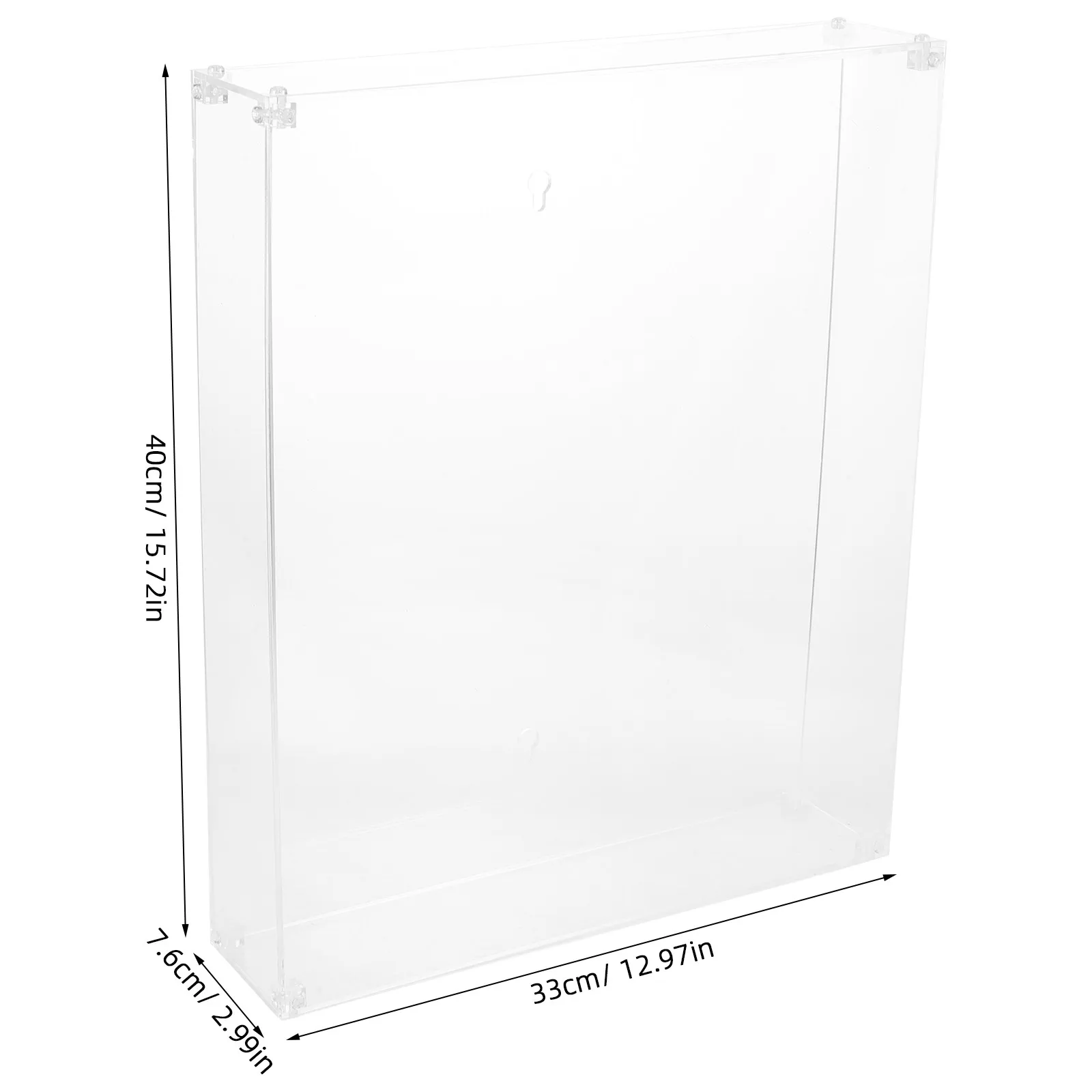 Acrylic Shadow Box Display DIY Transparent Keepsake Display Case for Wall Mounted Dried Flower Frame Photo Storage Clear Box