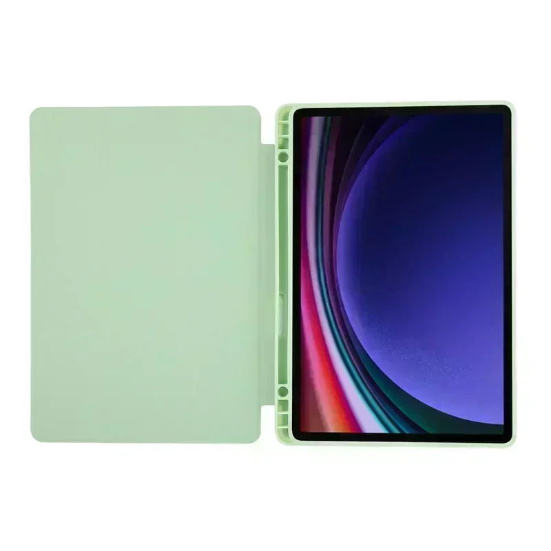 Funda Für Samsung Galaxy Tab S9 FE Fall 10,9 "Leder TPU Zurück Falten Stehen Tablet Coque Für Galaxy Tab S9 fe Fall mit Stift Halter