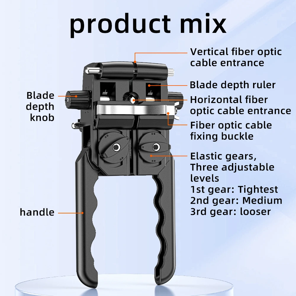 Network fiber optic cable stripping tool Longitudinal Cable Jacket Slitter Cable Sheath Opening Cutter 8-30mm