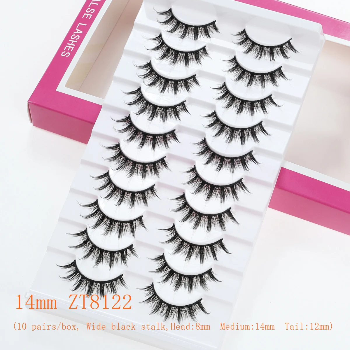 Xuanfeiwu المؤثر مرحلة الأداء ممدود بزاوية الصلب الجذعية الرموش الصناعية للنساء ، واقعية الطبيعية 5D الثعلب نمط مزدوجة الجفن لاصق الرموش #3