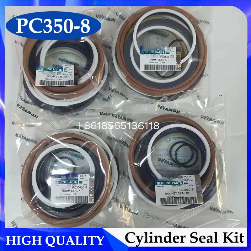 4sets PC350-8 PC350LC-8 Arm Boom Bucket Cylinder Seal kit for Komatsu Excavator High Quality Hydraulic Oil Seal