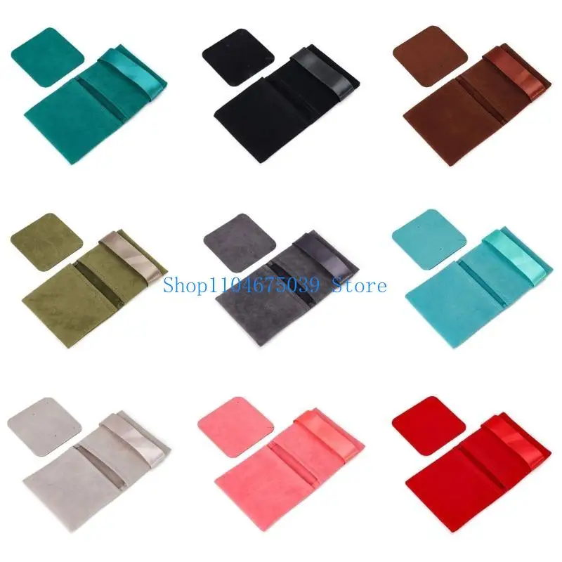 حقيبة مجوهرات مخملية 5asd مثالية لعرض القرط وتنظيم حقيبة تخزين صغيرة للإكسسوارات لأقراط القلادة والمجوهرات #2