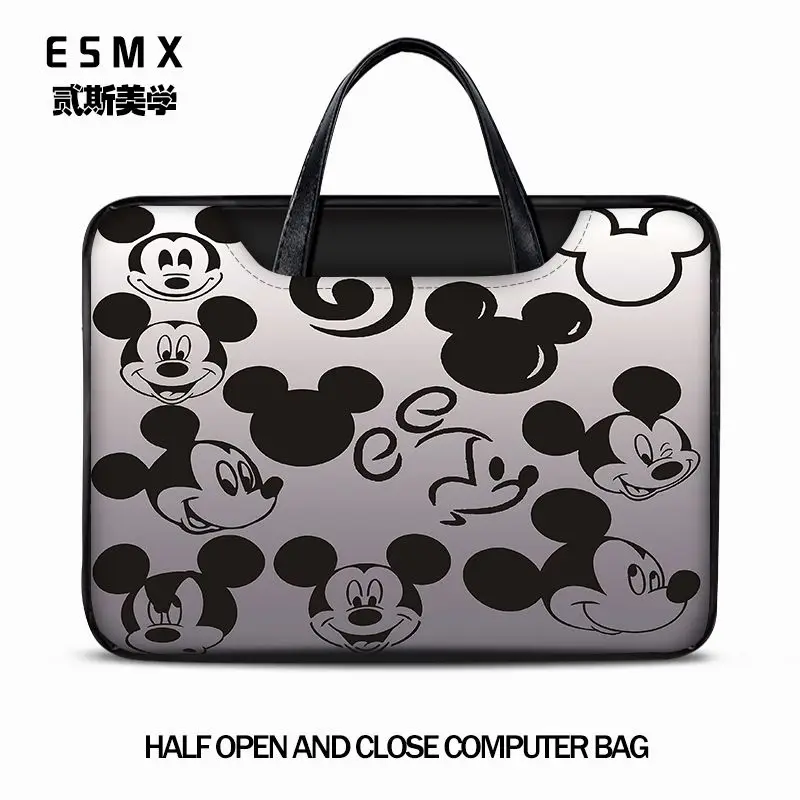 

Disney Mickey Mouse Stitch Laptop Bag Cute Large Capacity Tablet Organizer Cartoon Handbag Laptop Case 15in 13in 14in 16in