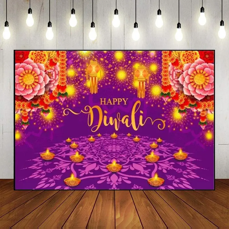 Diwali Birthday Decoration Background Banner Baby Shower Party Photography Backdrops Hawaiian Photo Seaside Custom Backdrop