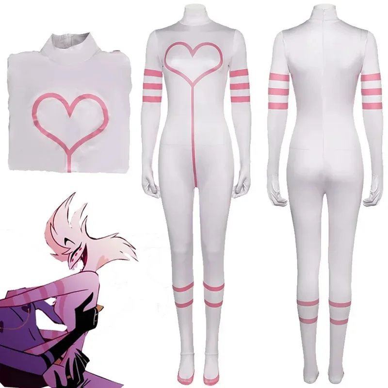 

Angel Dust Cosplay Fantasy Pole Dancing Jumpsuit Anime Cartoon Hotel Costume Disguise Women Roleplay Fantasia Outfits Female