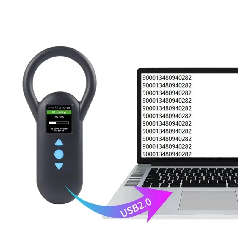 B14C Glass Chip FDX-B Animal RFID Reader 134.2Khz 125Khz USB/Bluetooth Cat Dog Microchip Scanner Identification Tag Reader B