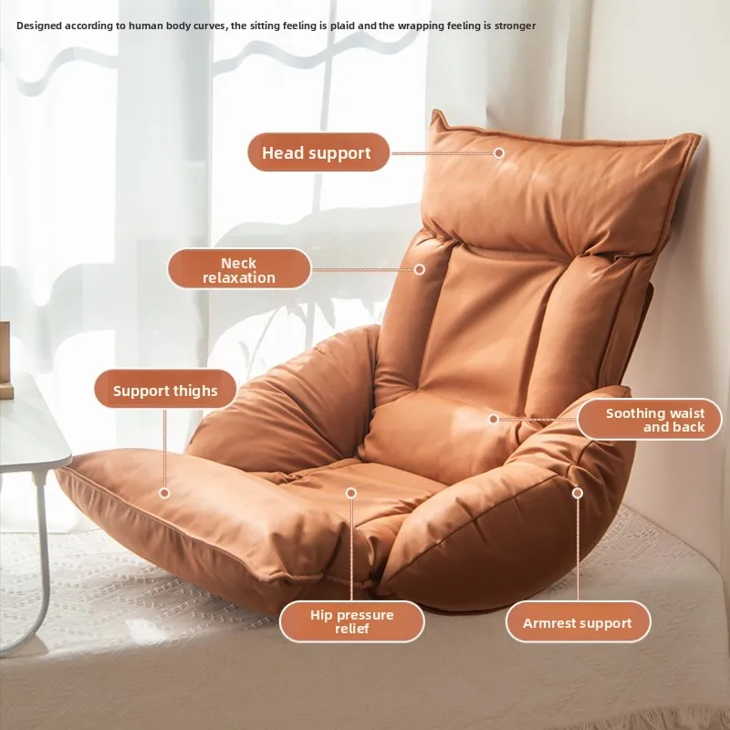 Folding Lazy Sofa Chairs Adjustable Tatami Reading Chair Home Backrest Sofa for Balcony Window Relaxation Modern Furniture - Image 4