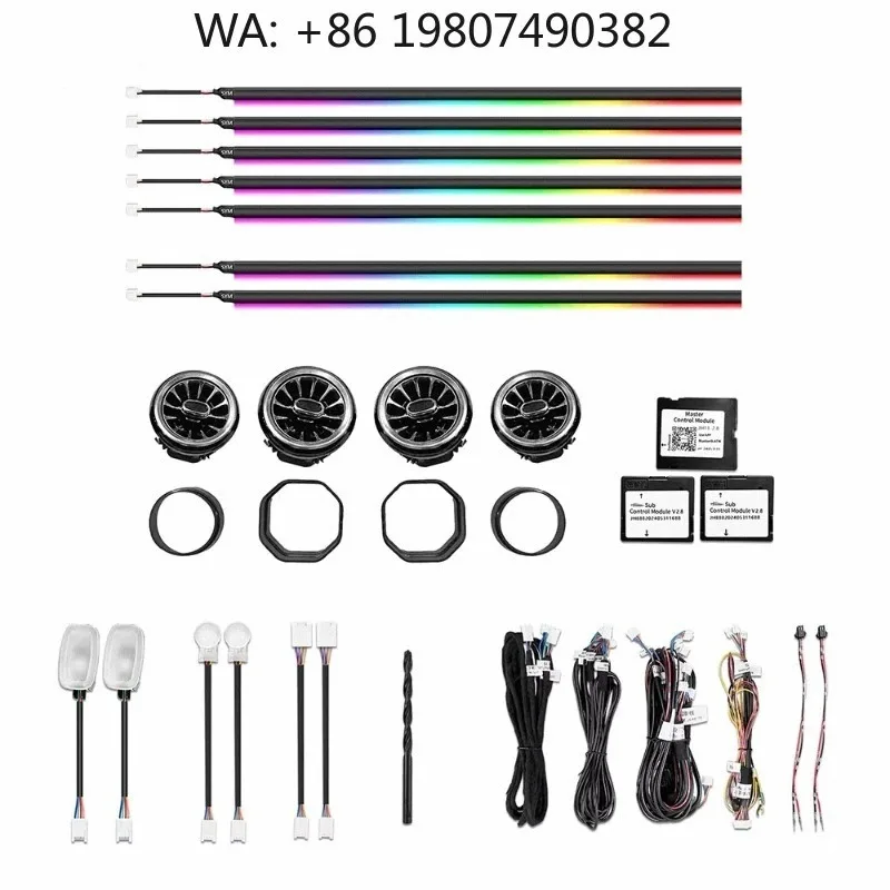 W907 Sprinter Dynamic Colorful Light Strip, 64 Color Interior Ambient Lamp Commercial Van Interior Atmosphere Refit Replacement