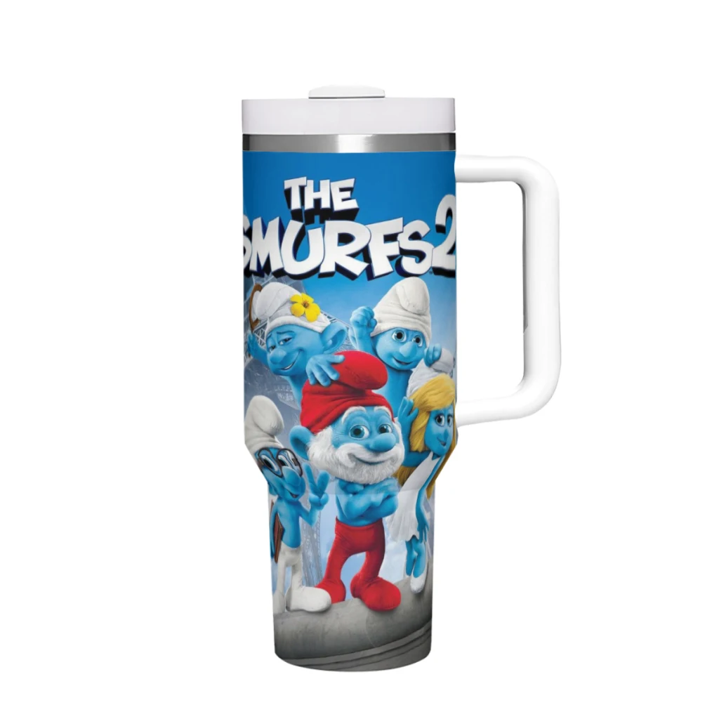 

Travel Mugs S-Smurfss Stainless Steel 304 Drinkware Thermal 40oz/1200ml Large Capacity Handle Car Cup