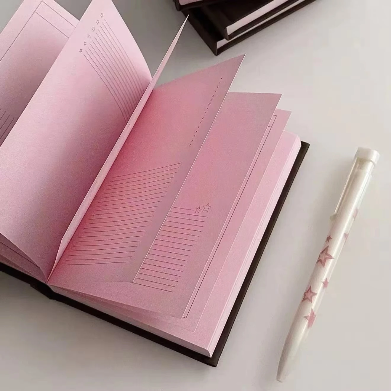 A6 Japanese notebook journal Handbook Green Inner Page Niche Ins cute Diary Office Journal Diary notepad Stationery Student view 6