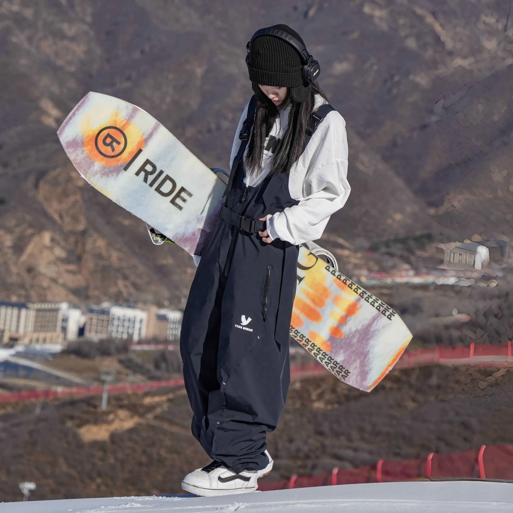 LMM3L الخصر للماء فضفاضة أسود أحمر بيج وزرة التزلج المتخصصة